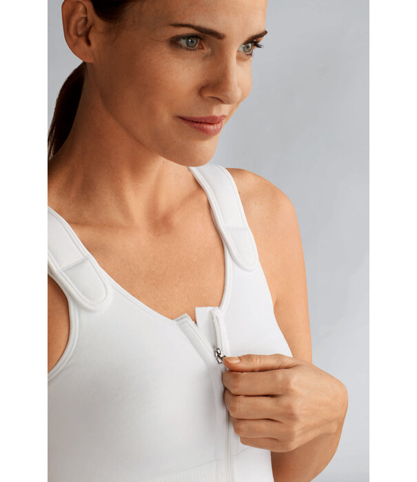 Amoena   Patricia Compressie Bh  met voorsluiting basis kleur  wit