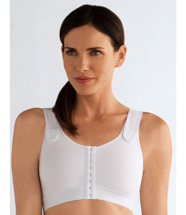Amoena  Amoena Sarah Medische Compressie‑Bh zonder Beugel met Voorsluiting – Wit of Zwart (A75 t/m E105)