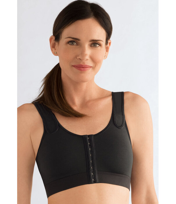 Amoena  Amoena Sarah Medische Compressie‑Bh zonder Beugel met Voorsluiting – Wit of Zwart (A75 t/m E105)