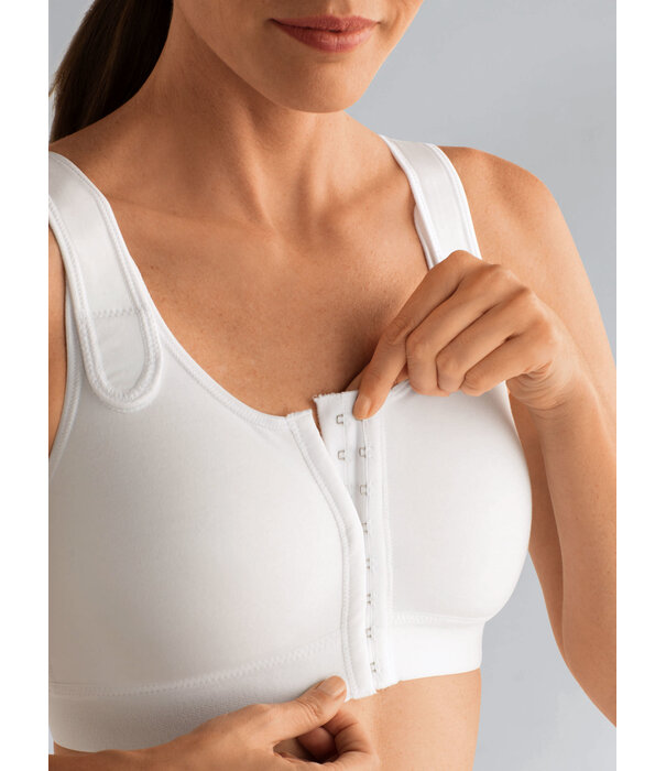 Amoena  Amoena Sarah Medische Compressie‑Bh zonder Beugel met Voorsluiting – Wit of Zwart (A75 t/m E105)
