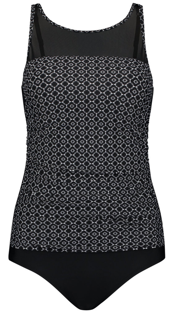 Amoena lingerie  Ayon chloorbestendig prothese badpak zonder beugel & licht voorgevormde cup zwart met print