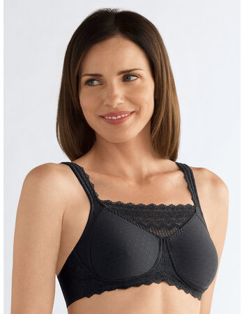 Amoena Dana Hooggesloten Prothese Bh – Zonder Beugel in Wit & Zwart