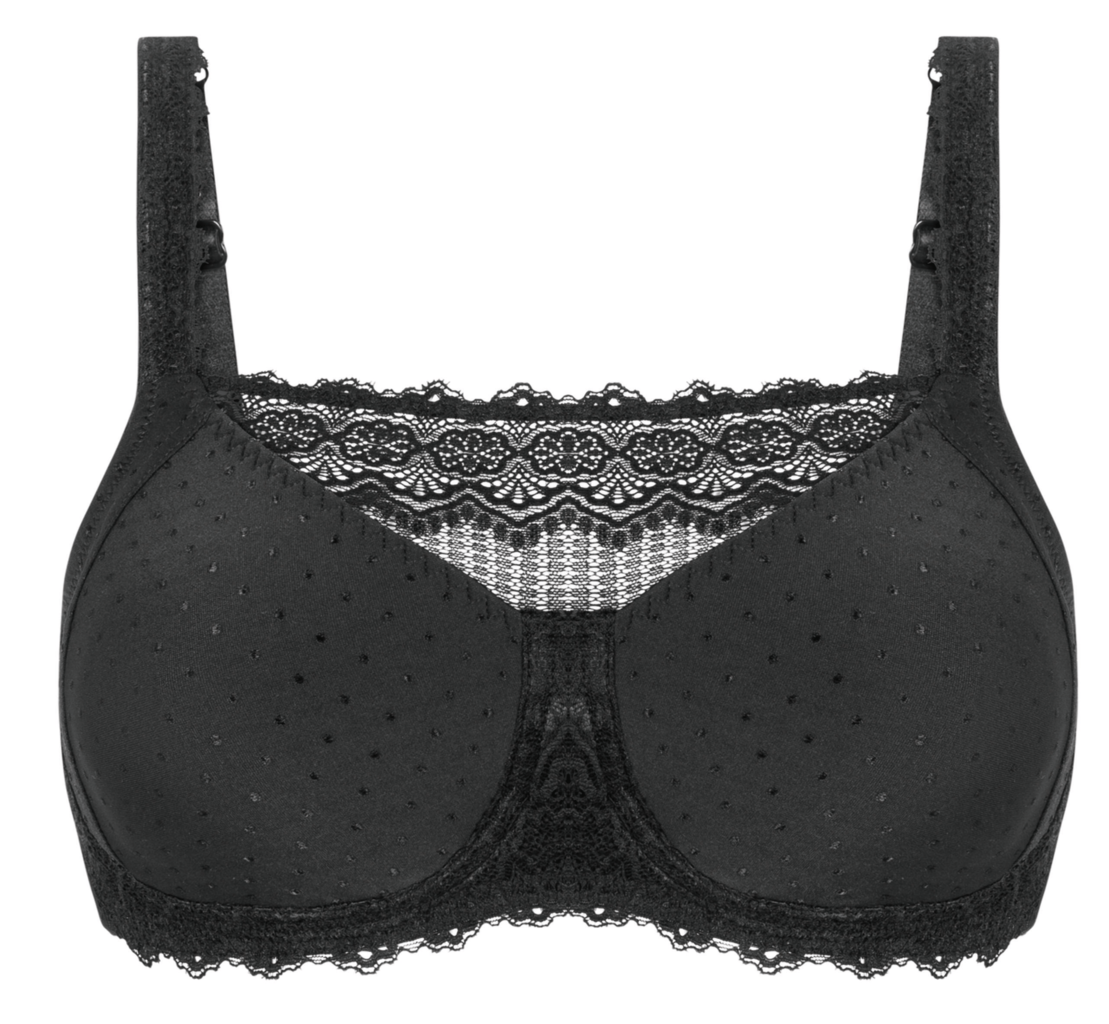 Amoena  Amoena Dana Hooggesloten Prothese Bh zonder Beugel – Comfortabel en Mooi in Wit & Zwart