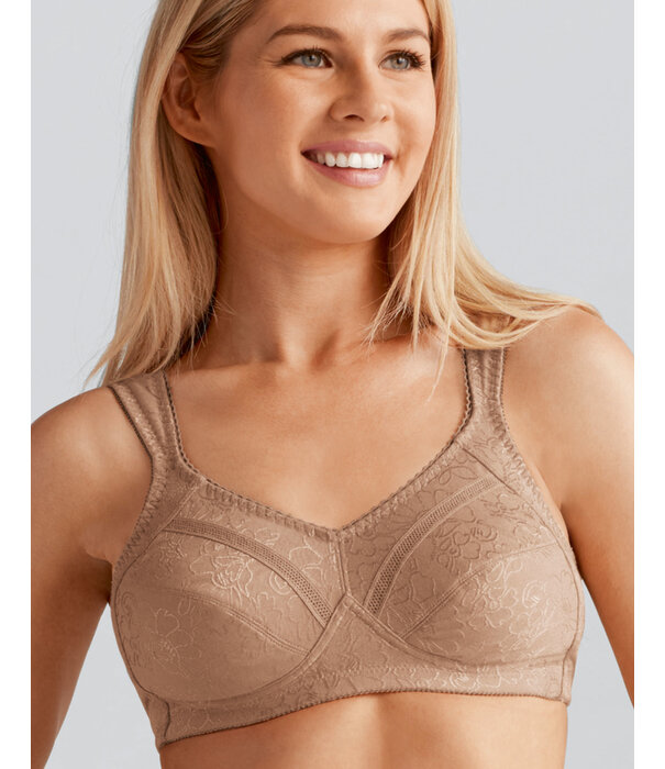 Amoena   Nora prothese Bh zonder beugel met hoog katoen gehalte kleur nougat, wit of zwart