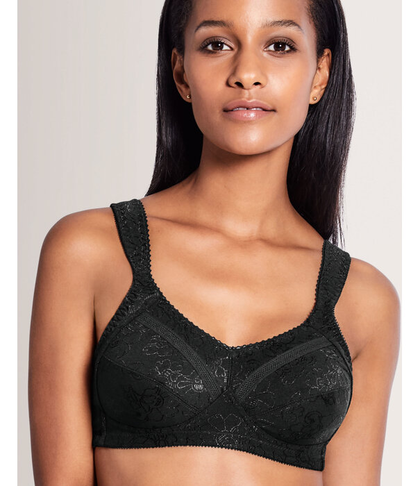 Amoena   Nora prothese Bh zonder beugel met hoog katoen gehalte kleur nougat, wit of zwart