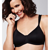 Lara comfort Prothese T-shirt Bh zonder beugel & lichte voorvorm kleur zwart & huid