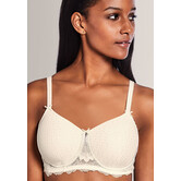 Amoena Aurelie prothese bh zonder beugel met licht voorgevormde cup – elegante prothese bh in champagne & zwart