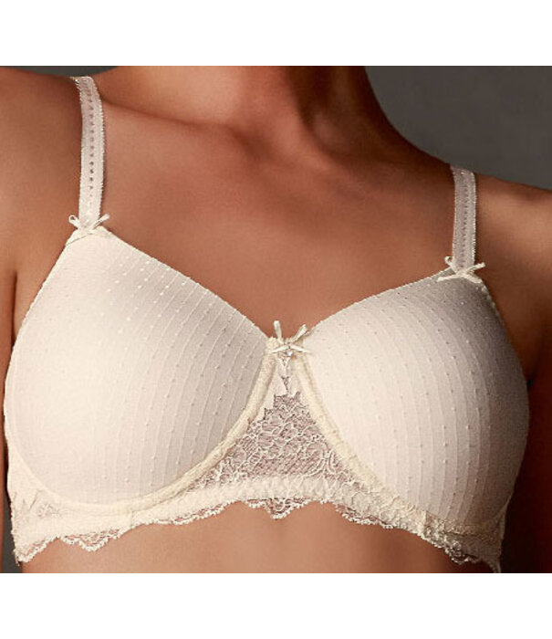 Amoena  Amoena Aurelie prothese bh zonder beugel met licht voorgevormde cup – elegante prothese bh in champagne & zwart
