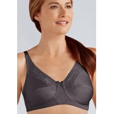 Amoena Nancy prothese bh zonder beugel – grijs – met CoolMax® prothesehoesjes – zachte ondersteuning & tijdloos comfort