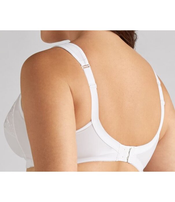 Amoena  Amoena Isadora prothese bh zonder beugel – kleur wit – stevige tweedelige cup, katoenen prothesehoesjes & elegant Paisley‑motief