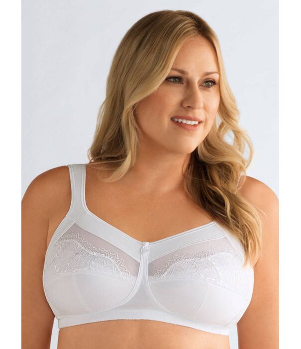 Amoena  Amoena Isadora prothese bh zonder beugel – kleur wit – stevige tweedelige cup, katoenen prothesehoesjes & elegant Paisley‑motief