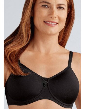 Amoena Lara Prothese T‑shirt Bh – Licht Voorgevormd & Glad – Zwart