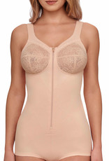Susa Susa microfaser corselet zonder beugel met hoge rug en ritssluiting – zwart, maten A80 t/m 115 en B80 t/m D125