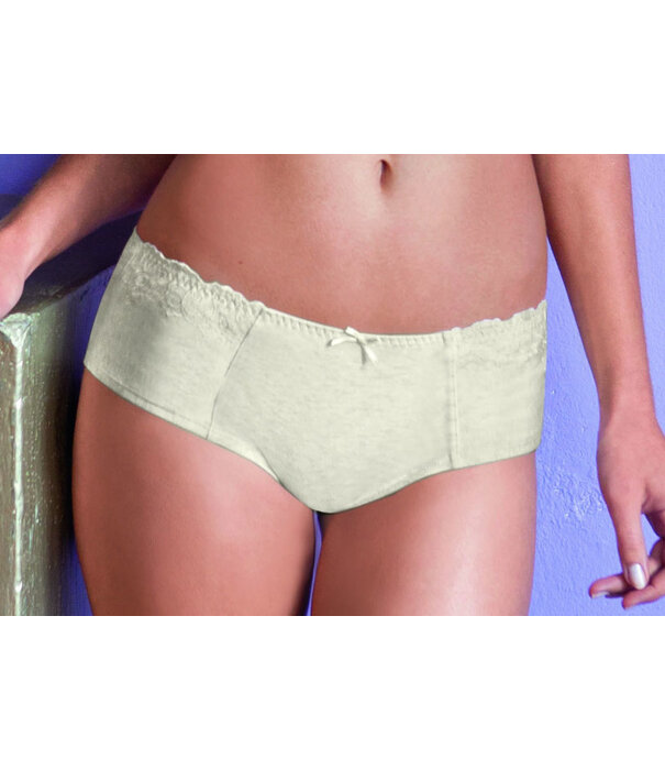 Susa  Pure Cotton Shorty in kleur champagne mêlee mt 42