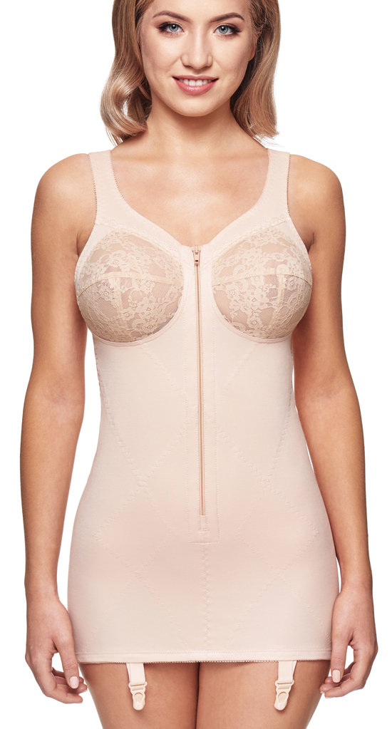 Susa Susa Reinhilde corselet zonder beugel – hoge rug & ritssluiting – Oeko‑Tex – huidkleur – maten B80 t/m D115