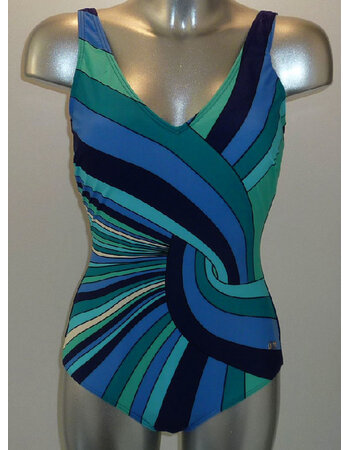 Danique badpak zonder beugel & licht voorgevormde cup kleur blauw maat C50 is cupmt C105