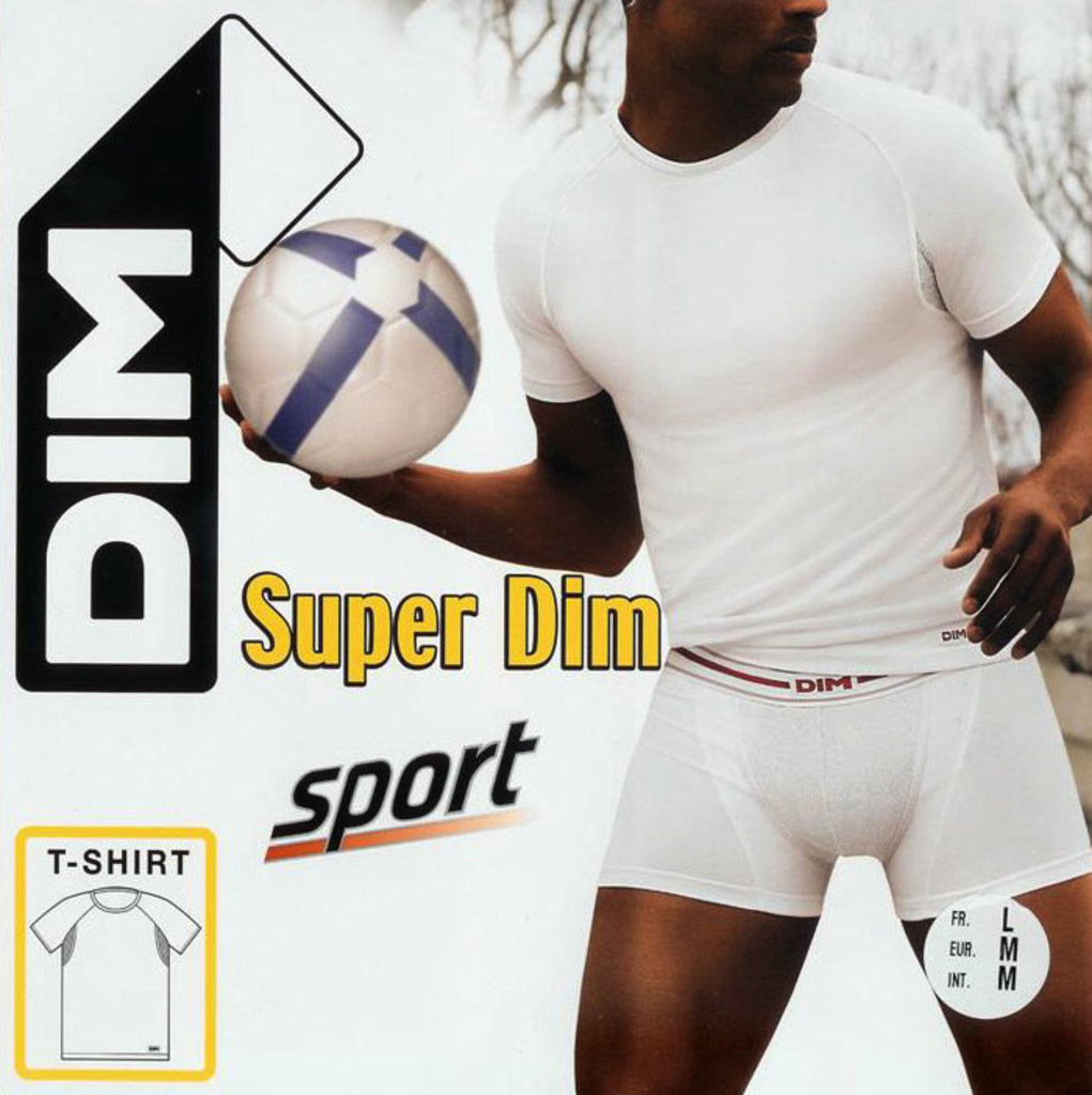 Dim   soft stretch Sport T-shirt kleur zwart mt L