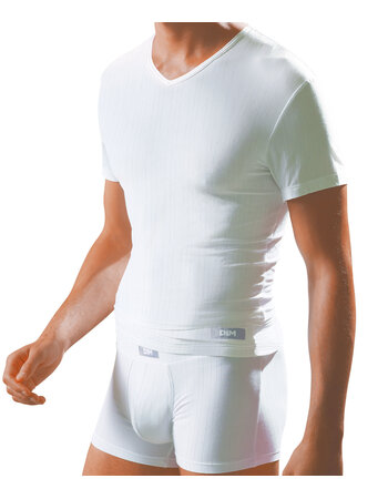 Dim Smart Cotton Modal Tee-shirt met V hals kleur  zwart mt S