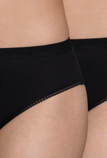 Dim  DIM Slipset 2‑Pack – 100% Pur Cotton Midi Slip – Wit & Zwart