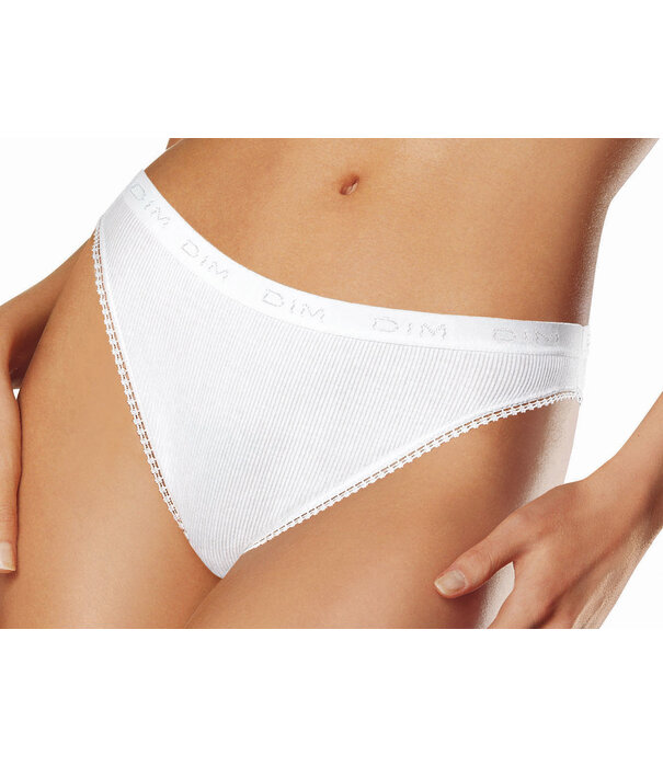 Dim  DIM Slipset 2‑Pack – 100% Pur Cotton Mini Slip – Wit & Zwart