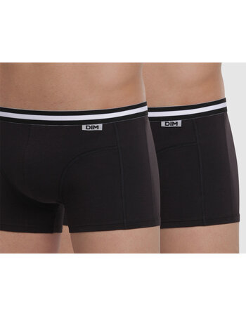 Dim  EcoDim Cotton Stretch Heren boxershorset kleur zwart-zwart of grijs-zwart