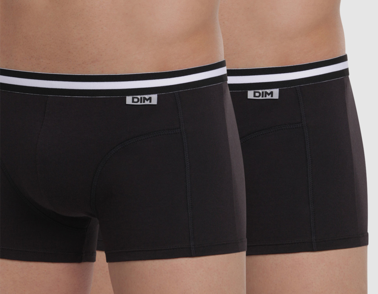 Dim  Dim Cotton Stretch Heren boxershorset kleur zwart-zwart of grijs-zwart