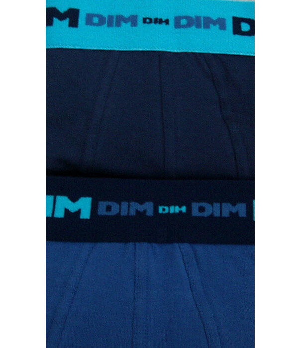 Dim  Dim  Rythmics Coton Stretch boxershortset Blue & marineblauw mt XXL