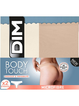 Dim  Dim Body Touch twee delig naadloos microfaser stringset
