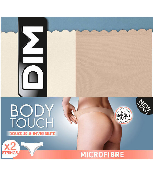 Dim  Dim Body Touch twee delig naadloos microfaser stringset