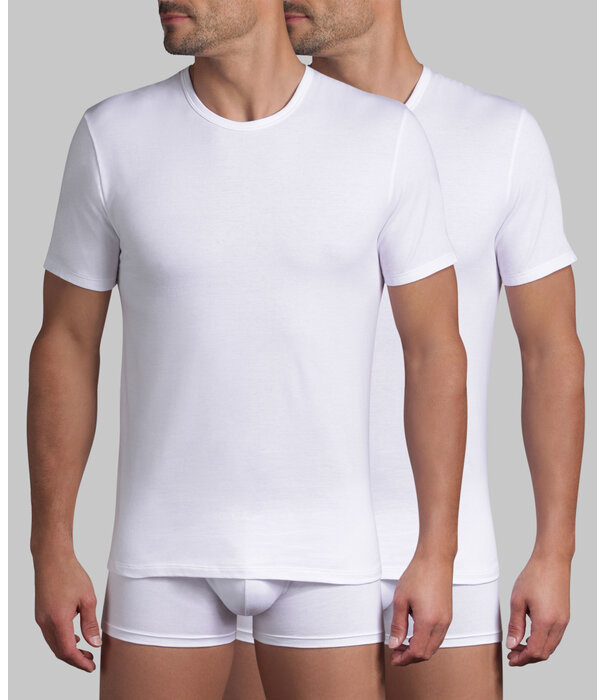 Dim  X-Temp tweedelige shirtset met ronde hals  mt S of M,  basis kleur wit of zwart