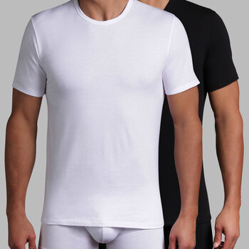 X-Temp tweedelige shirtset met ronde hals  mt S of M, basis kleur wit of zwart