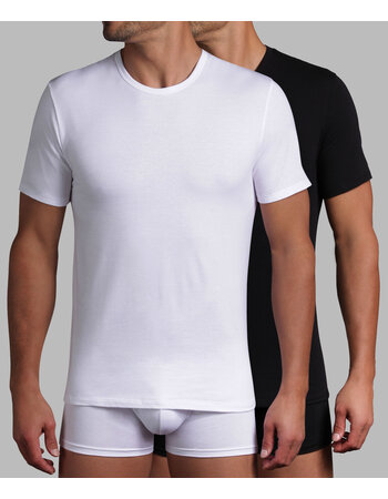 X-Temp tweedelige shirtset met ronde hals  mt S of M, basis kleur wit of zwart
