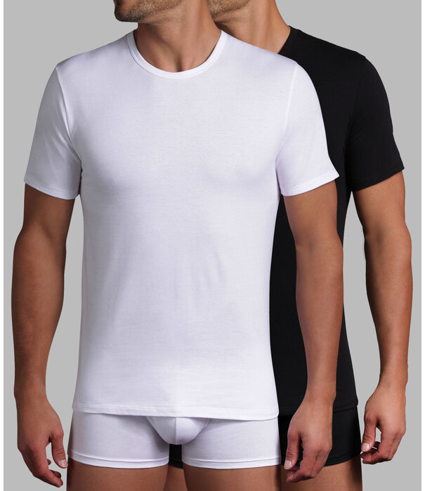 Dim  X-Temp tweedelige shirtset met ronde hals  mt S of M,  basis kleur wit of zwart