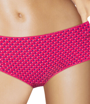 Dim  Microfaser Fantasie Boxershortset kleur pink & print of marine & print