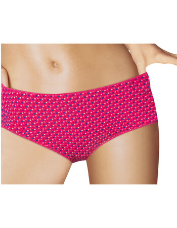 Dim  Microfaser Fantasie Boxershortset kleur pink & print of marine & print
