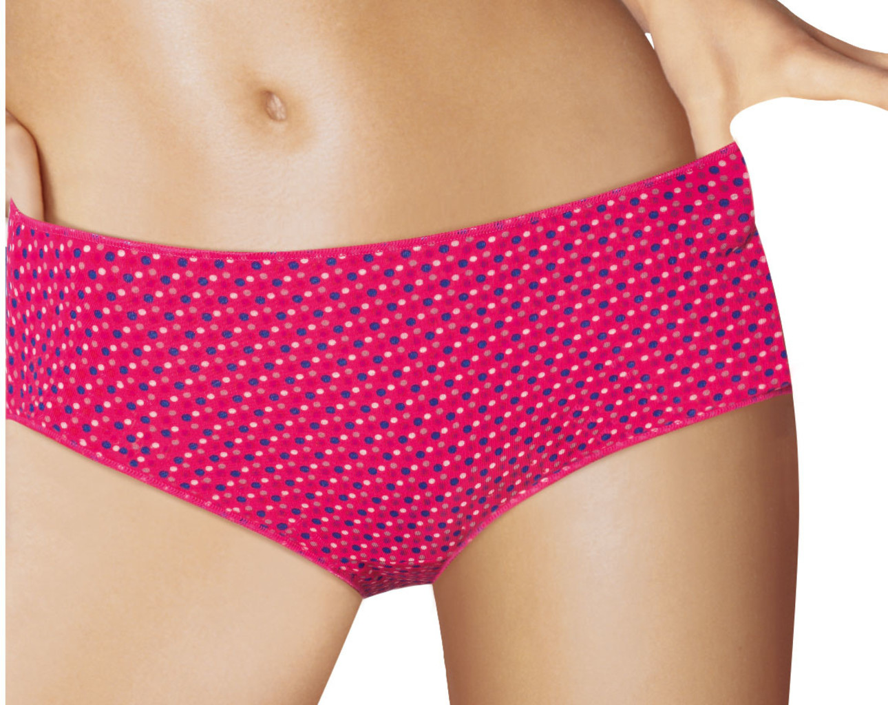 Dim  Microfaser Fantasie Boxershortset kleur pink & print of marine & print