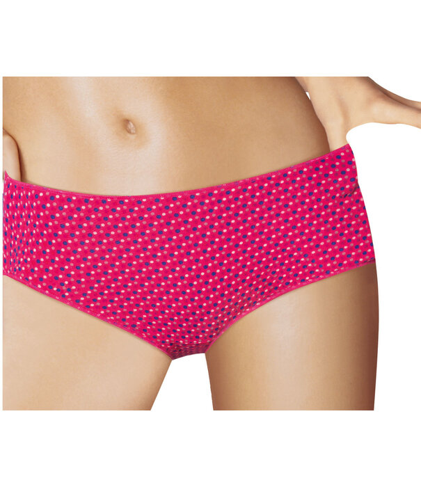 Dim  Dim Microfaser Fantasie Boxershortset kleur pink & print of marine & print