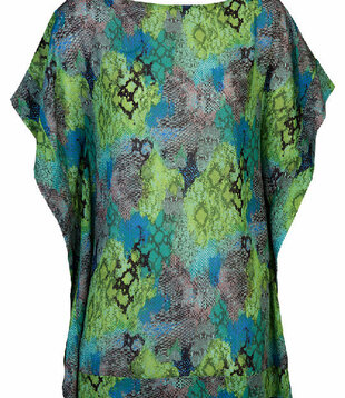 Sapph Mamita Bay tuniek kleur groen met snakeprint