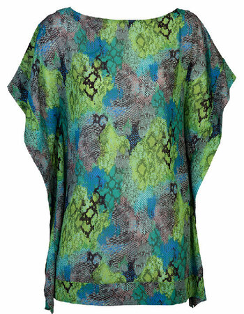 Sapph Mamita Bay tuniek kleur groen met snakeprint
