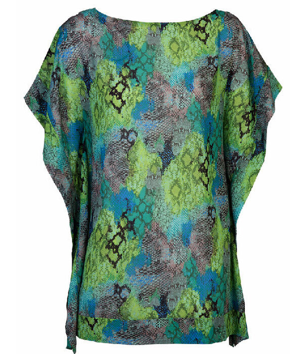 Sapph Sapph Mamita Bay tuniek kleur groen met snakeprint