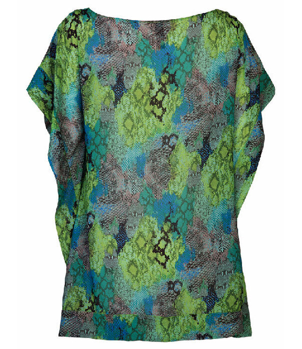 Sapph Sapph Mamita Bay tuniek kleur groen met snakeprint