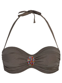 Sapph Anise bandeau beugel bikinitop & uitneembare onderpadding kleur taupe