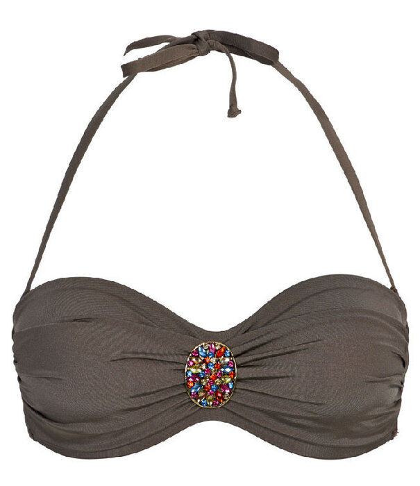 Sapph Sapph  Anise bandeau beugel bikinitop & onderpadding kleur taupe