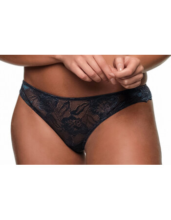 After Eden Anna heupstring kleur grijs met ingeweven print kleur blue