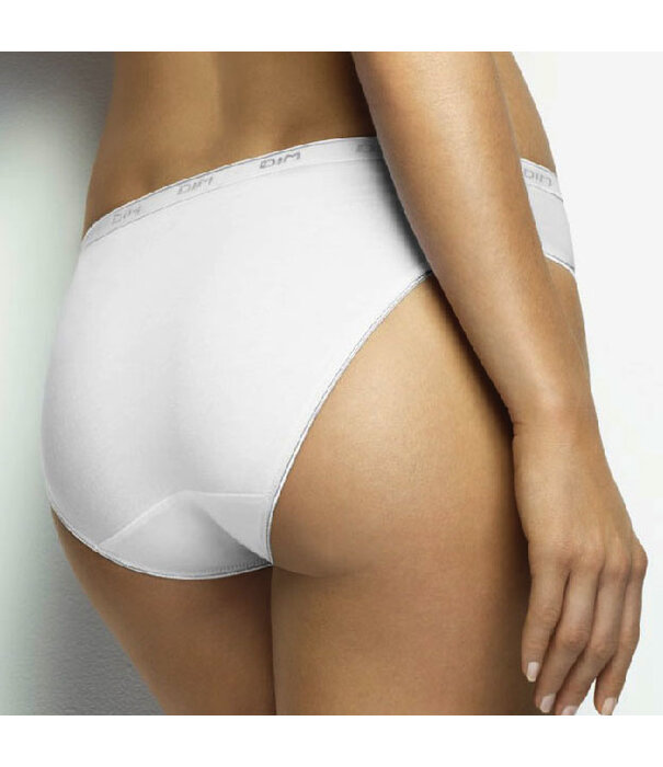 Dim  Dim Bio Cotton tweedelig midi slipset in wit of zwart