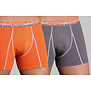 3D Flex Dynamic tweedelig Cotton Stretch boxershortset kleur grijs & oranje mt M