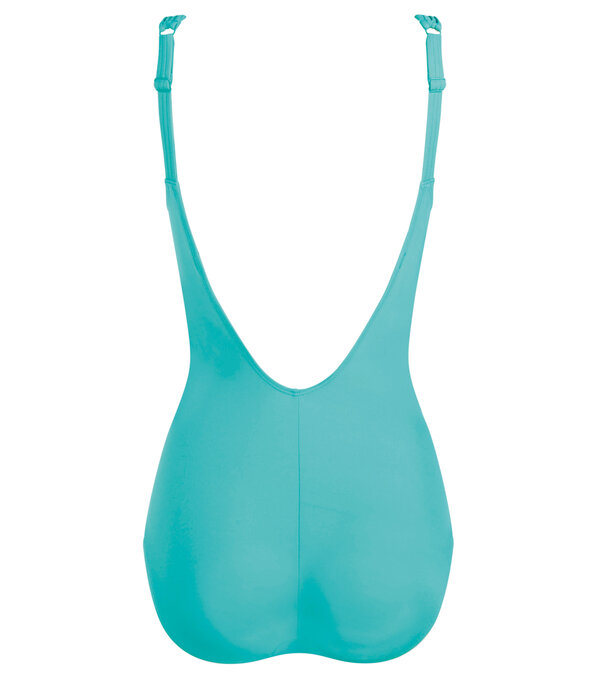 Amoena  Amoena Honolulu prothese badpak zonder beugel & licht voorgevormd cup kleur turqouise met print bloem