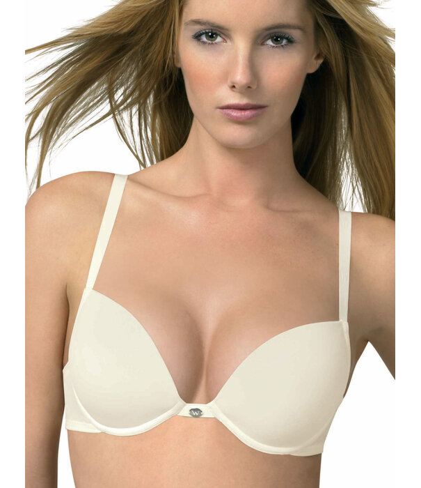 Wonderbra Sleek Chic T-shirt Bh met licht voorgevormde cup kleur zwart of ivoor