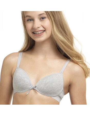 Boobs & Bloomers  Audrey katoenen Bh zonder beugel kleur grijs