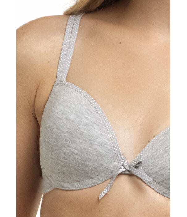 Boobs & Bloomers Boobs & Bloomers Audrey katoenen Bh zonder beugel kleur grijs
